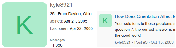 Kyle8921's last login date along with a post long after that date Kyle8921's last login date along with a post long after that date